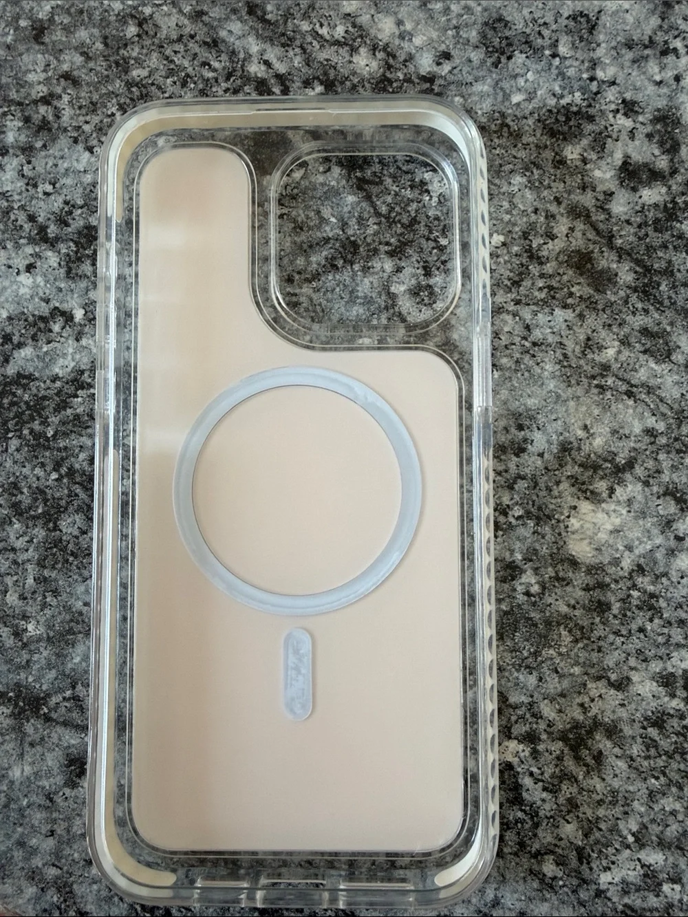 Clear Protective Phone Case with White Back for IPhone 15 Pro Max